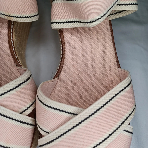 Women's Pink Tory Burch Blush Frieda Espadrille Platform Sandal sz 8.5 - Picture 5 of 16